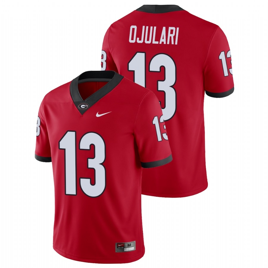 Men Georgia Bulldogs #13 Azeez Ojulari Black Replica College Football Jersey  303720-789 - Azeez Ojulari Jersey 