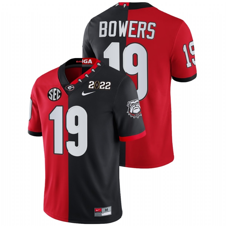 Brock Bowers Jersey UGA #19 2021-22 Split Edition College Football Red White