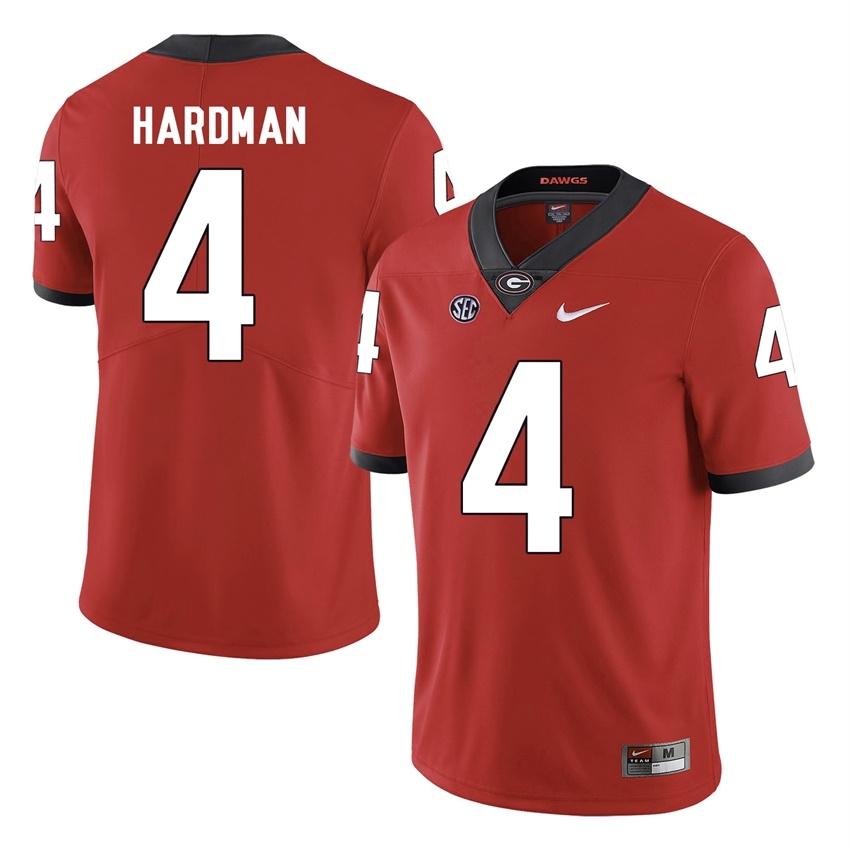 Youth Georgia Bulldogs #4 Mecole Hardman Red Limited College Football Jersey  629138-999 - Mecole Hardman Jersey 